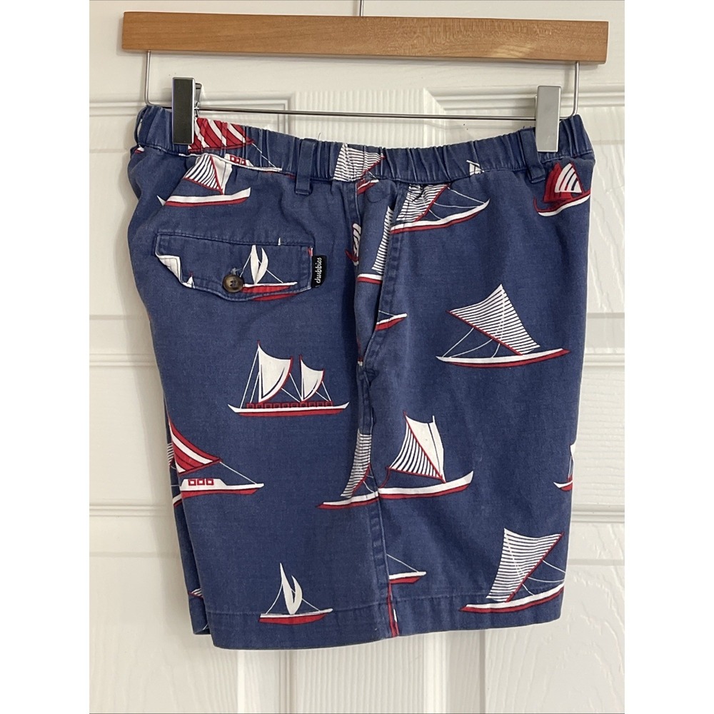 Chubbies Shorts Mens S Sailboat Nautical Print Made USA Summer Casual Swim